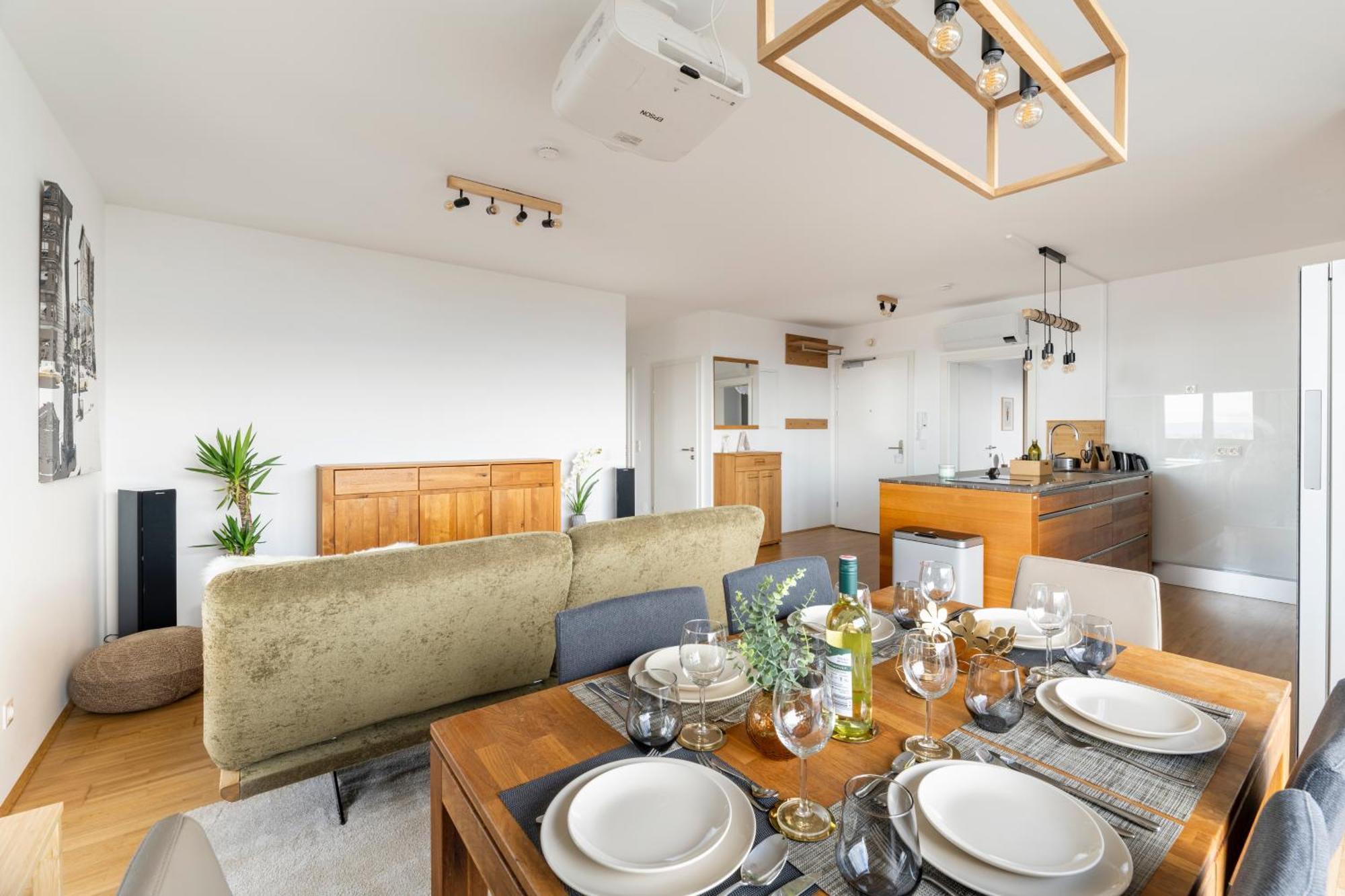 Edler Wohnraum Panoramablick 3 Sz Boxspringbetten, E-Ladestation, Kaffeevollautomat, Klima, Lift, Terrasse & 2Xtg Graz Exteriör bild